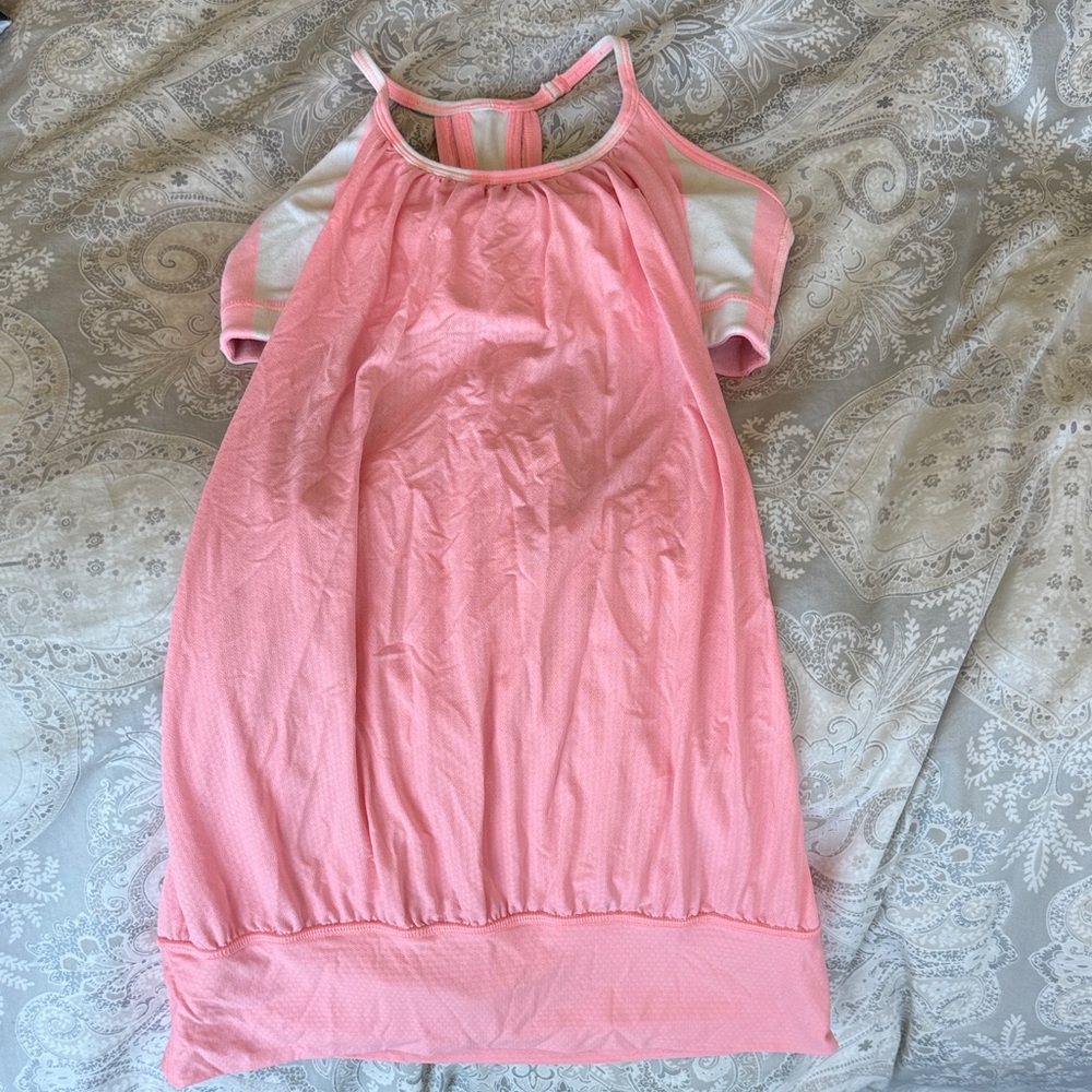Adorable Pink Lululemon exercise bra+tank combo